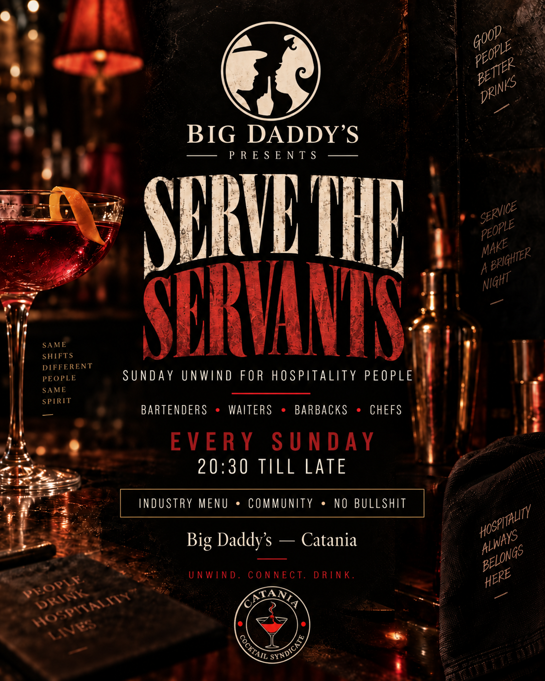 Serve the Servants — Big Daddy’s · Sunday 20:30 till late